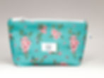 Teal dasiphora makeup bag - 1