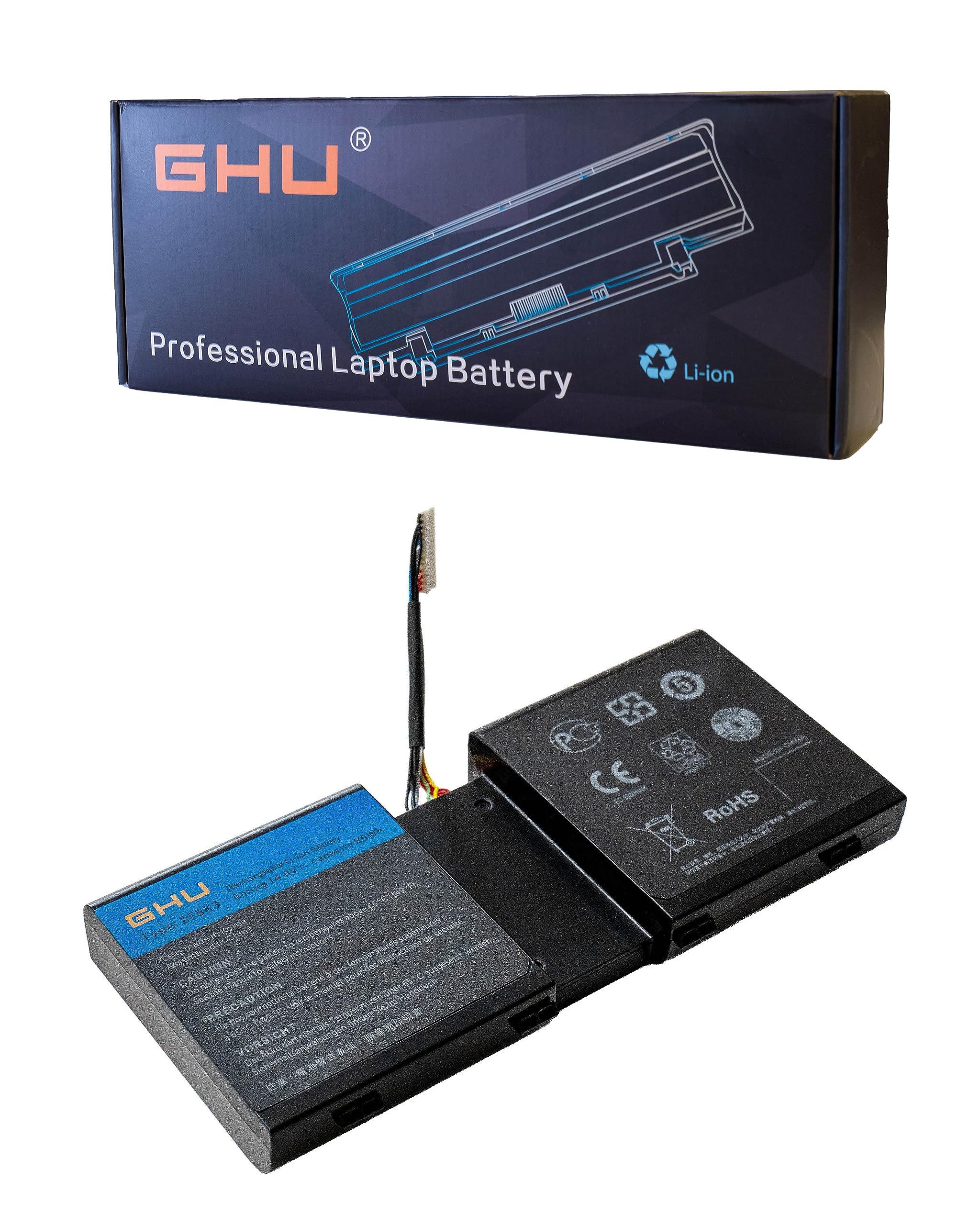 GHU New 2F8K3 Laptop Battery Compatible with Dell Alienware 17 17X M17X-R5 18 18
