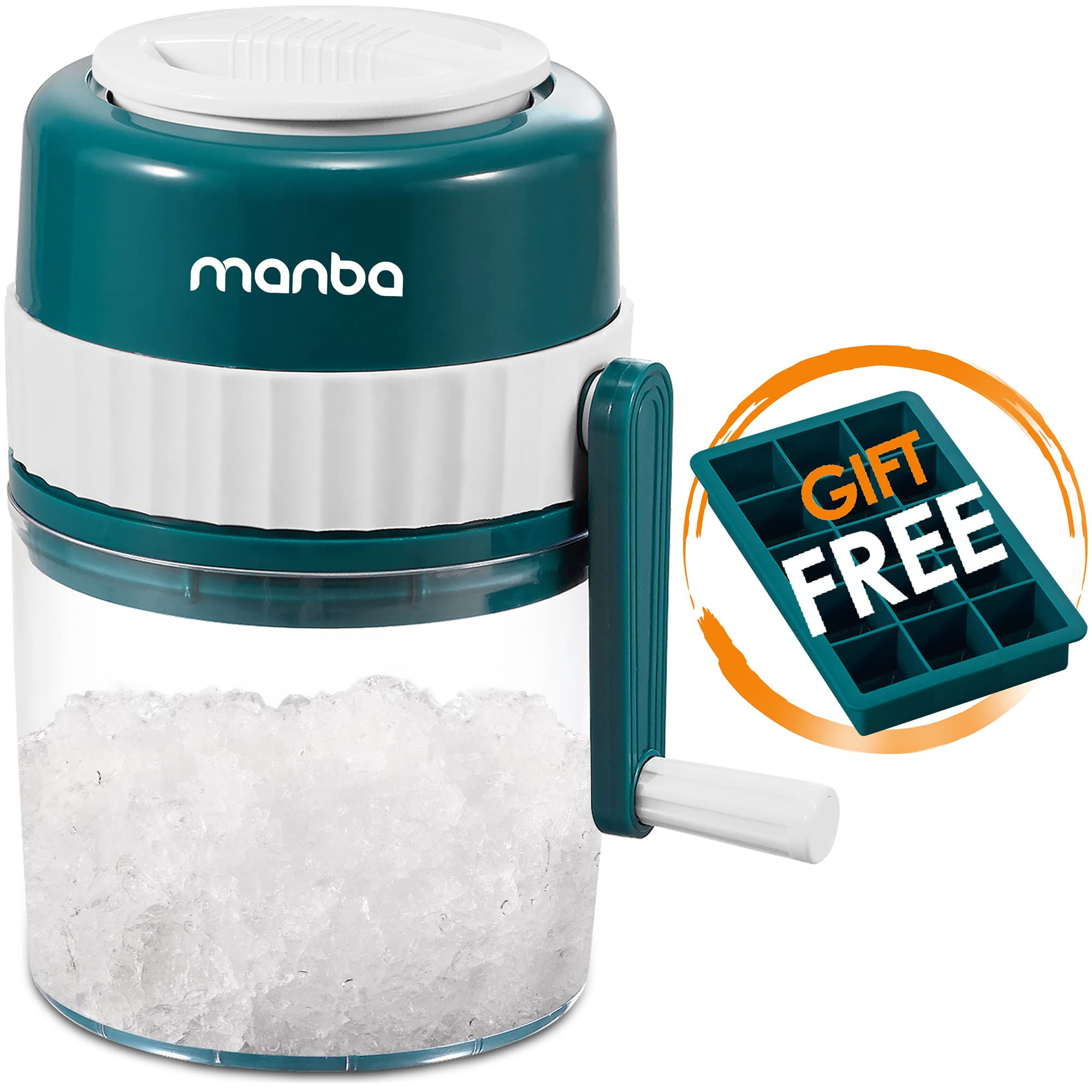 MANBA Ice Shaver and Snow Cone Machine - Premium Portable Ice Crusher and Shaved
