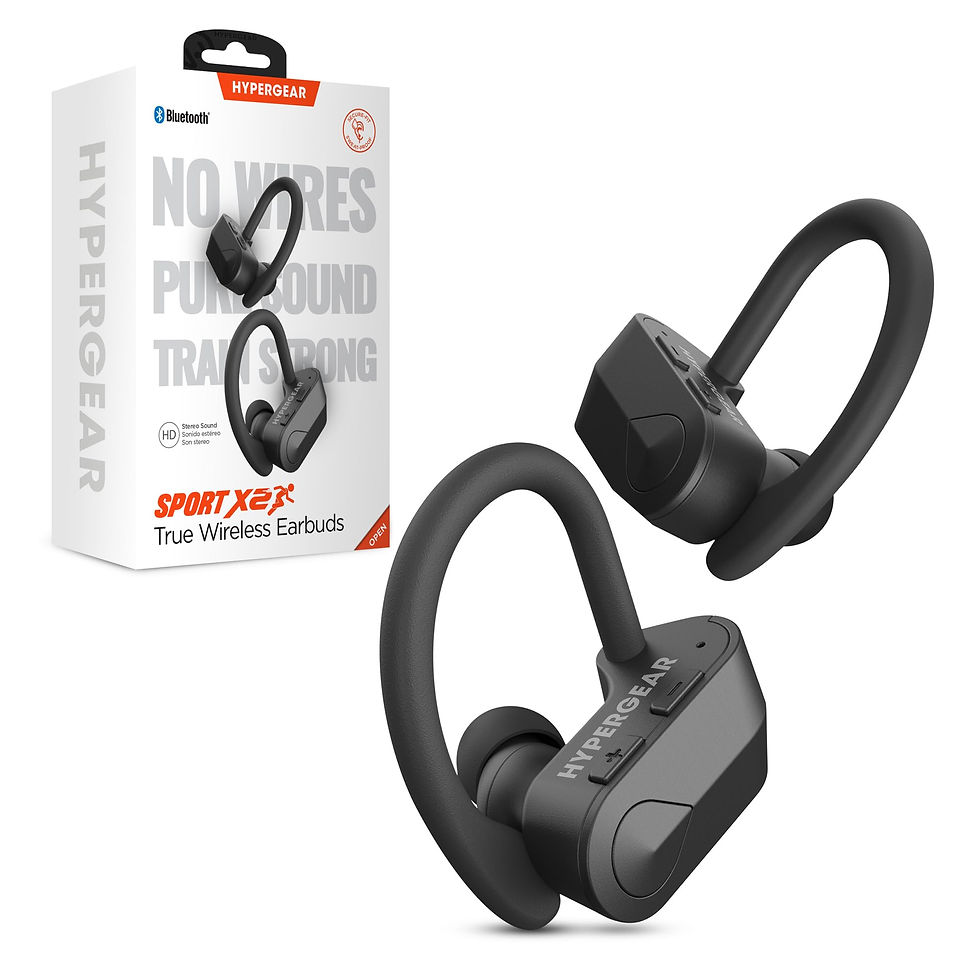 HyperFit Sport Wireless Earbuds with retail packaging