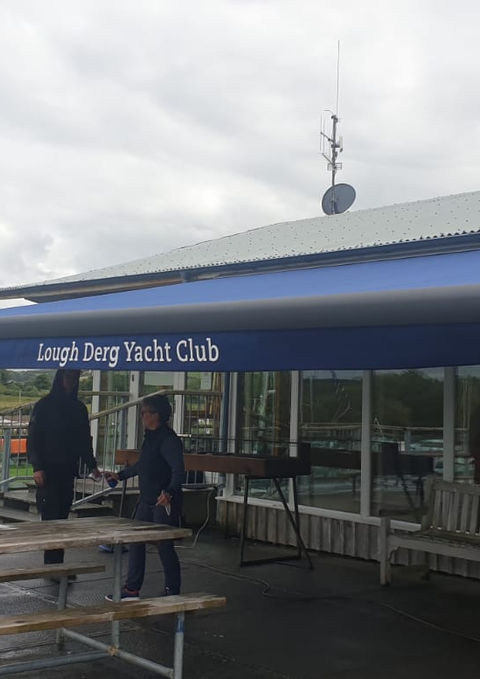 Retractable Awning Front View for Lough Derg Yacht Club in Dromineer