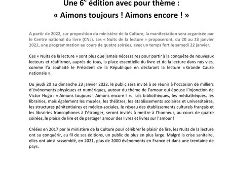 Les nuits de la lecture