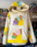 A hoodie from Denim Donna's reworked quilt collection Source: Denim Donna Instagram