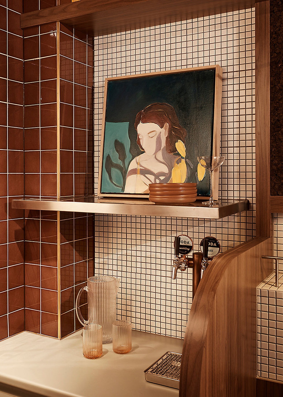 Straight pattern ceramic tiles of Banco by Tom Mark Henry in Manly, Australia