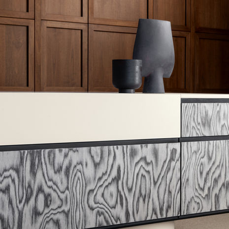 ❒ Sottsass ALPI wood veneer designed by Ettore Sottsass ✨