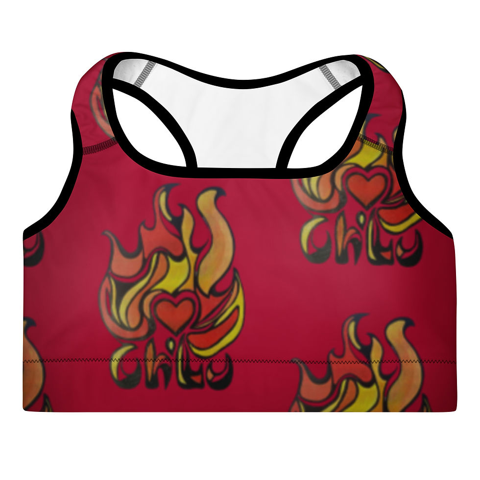 Thumbnail: Ch'Lu Campfire 'Red Hot' Padded Sports Bra