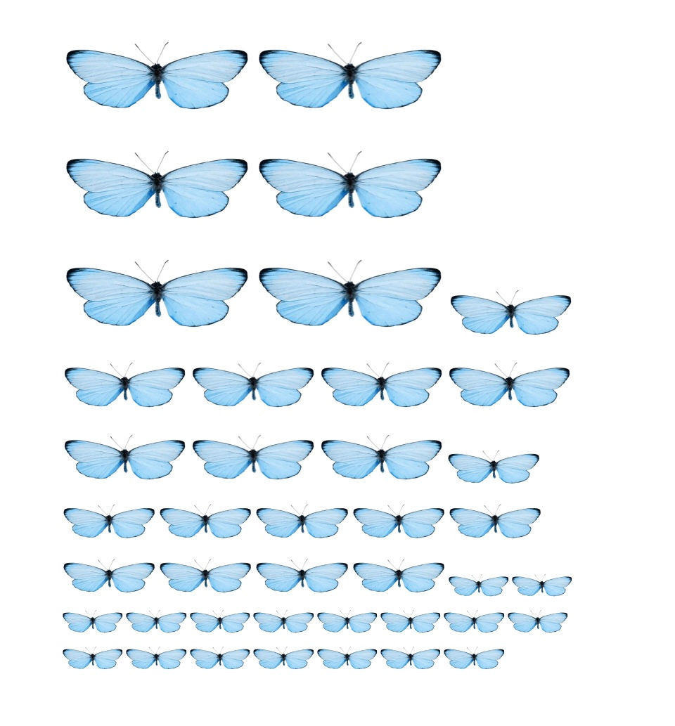 Miniatura: MARIPOSAS COMESTIBLES DE AZUCAR (azul)