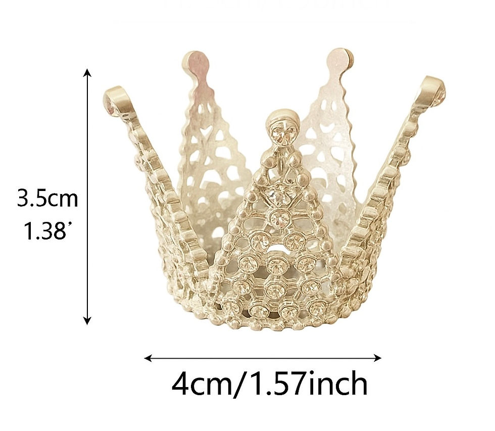 CORONA PLATEADA MINI 4 cm x 3,5 cm