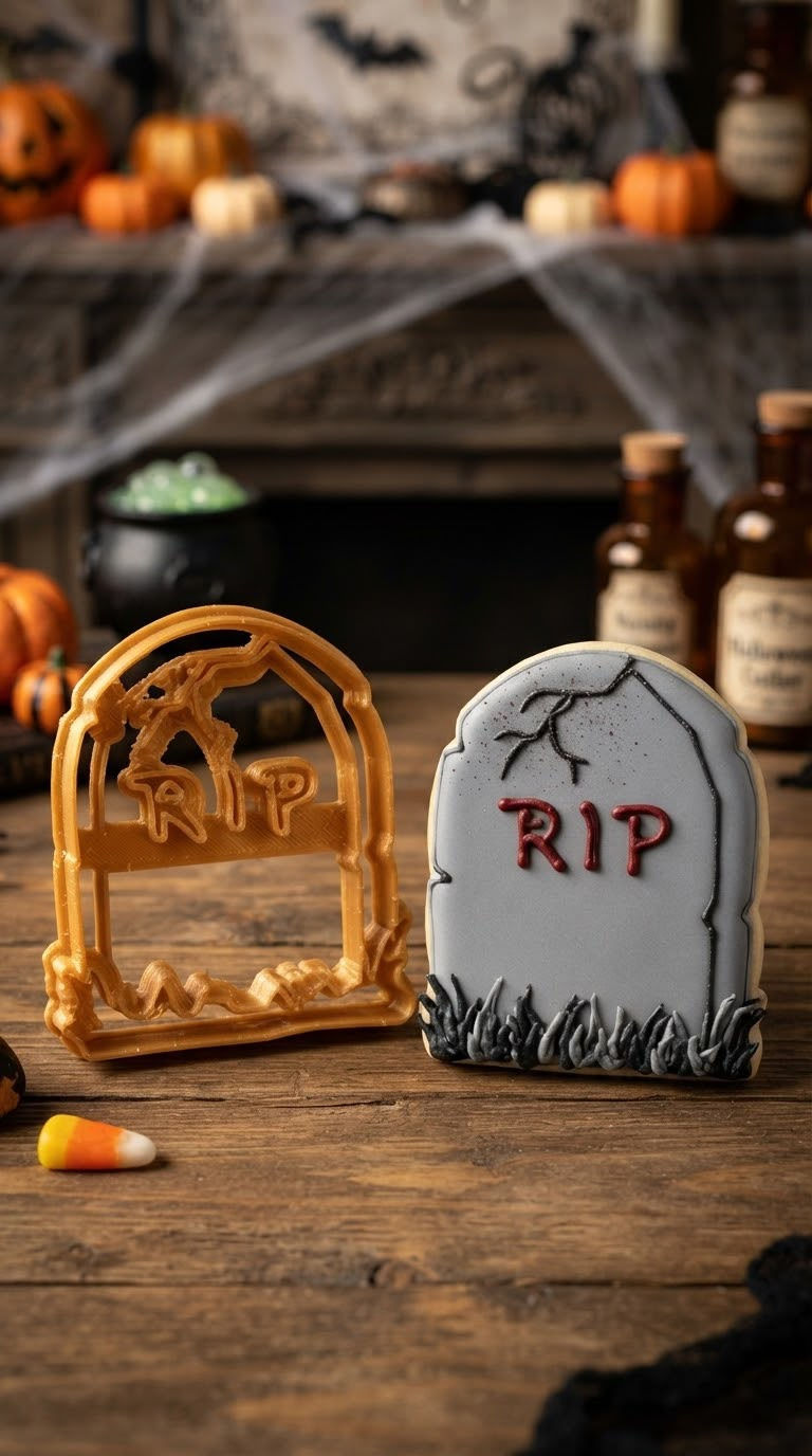 CORTADOR DE GALLETA LAPIDA 3D HALLOWEEN
