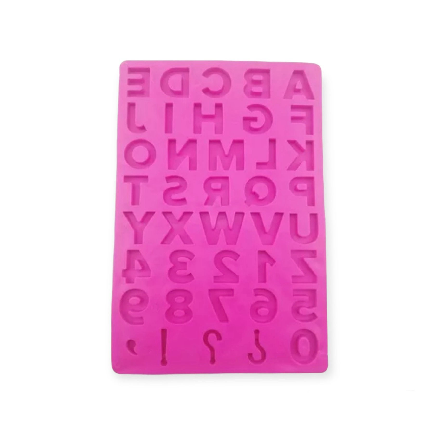 MOLDE SILICONA RIGIDO NUMEROS Y LETRAS