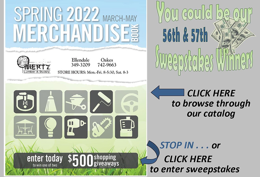 Mertz Lumber & Supply Lumber Yard Ellendale & Oakes North Dakota