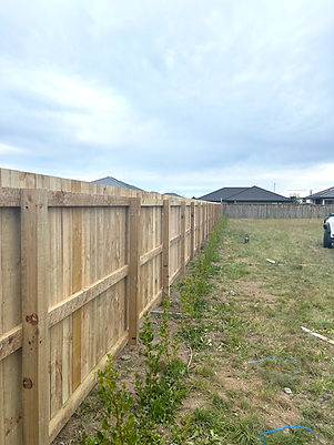 New boundary timber fence