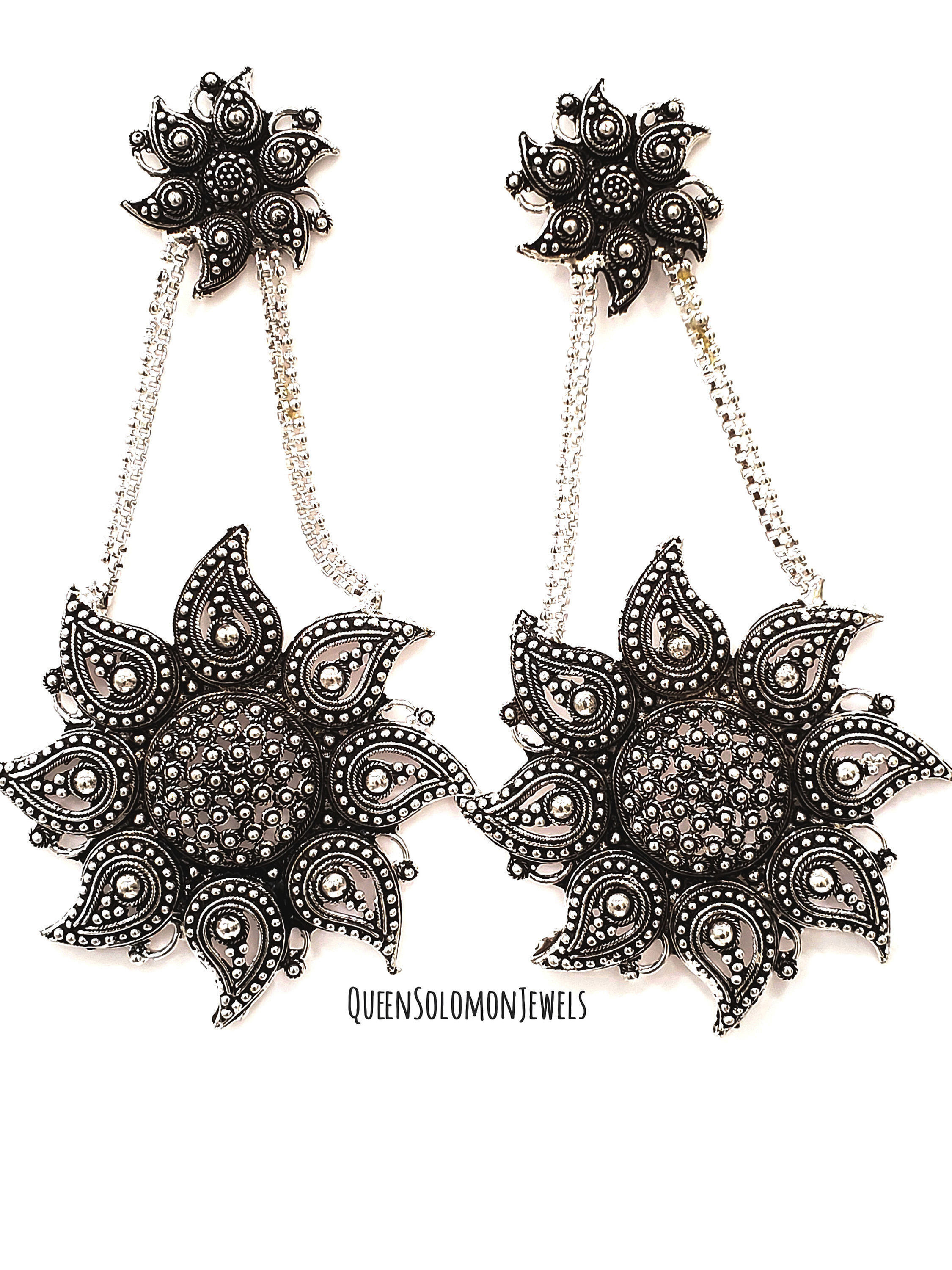 Sun Dance Silver Earrings