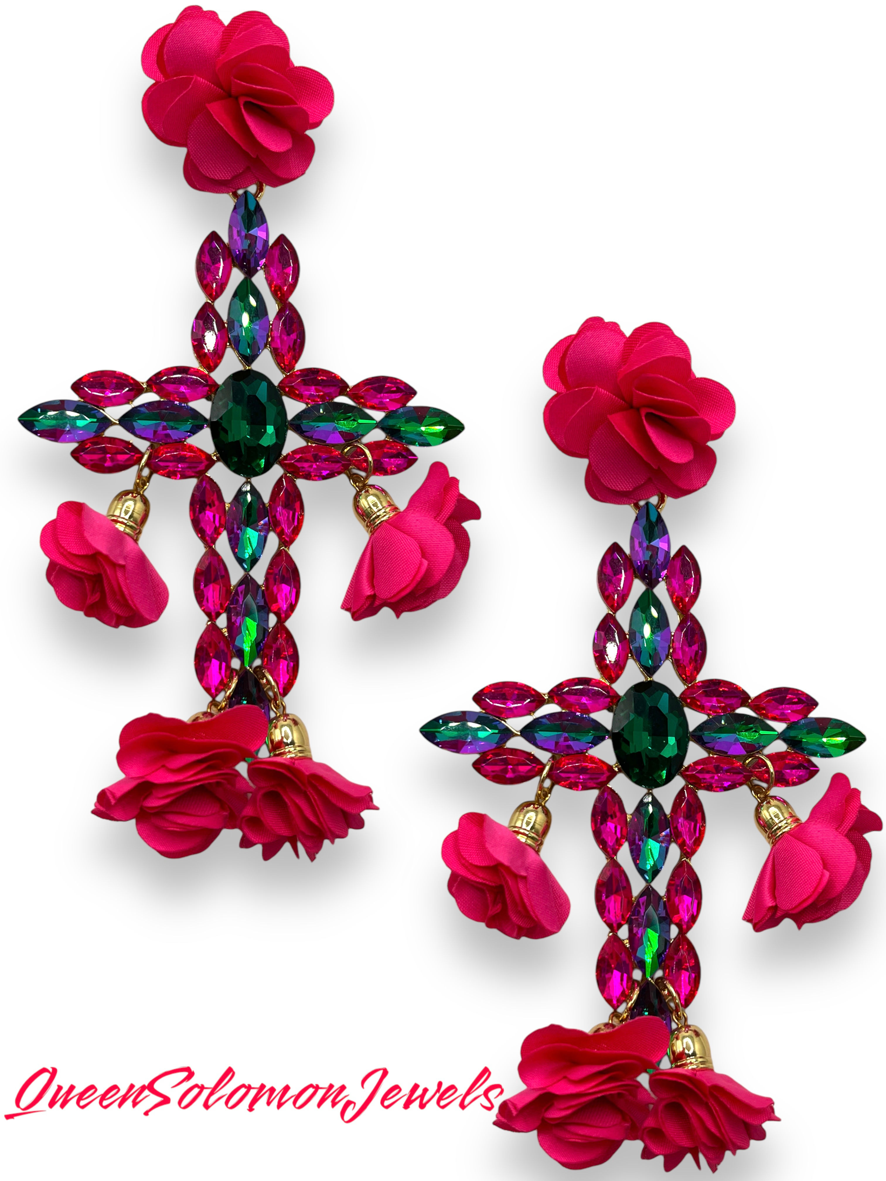 Pretty In Pink Pedal Earrings