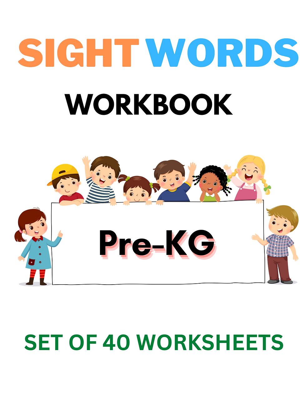 Sight Words: For Pre-K (Set of 40 Worksheets)