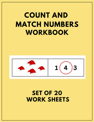 Count objects and Match numbers - Set of 20 Worksheets | KidsLearnRead