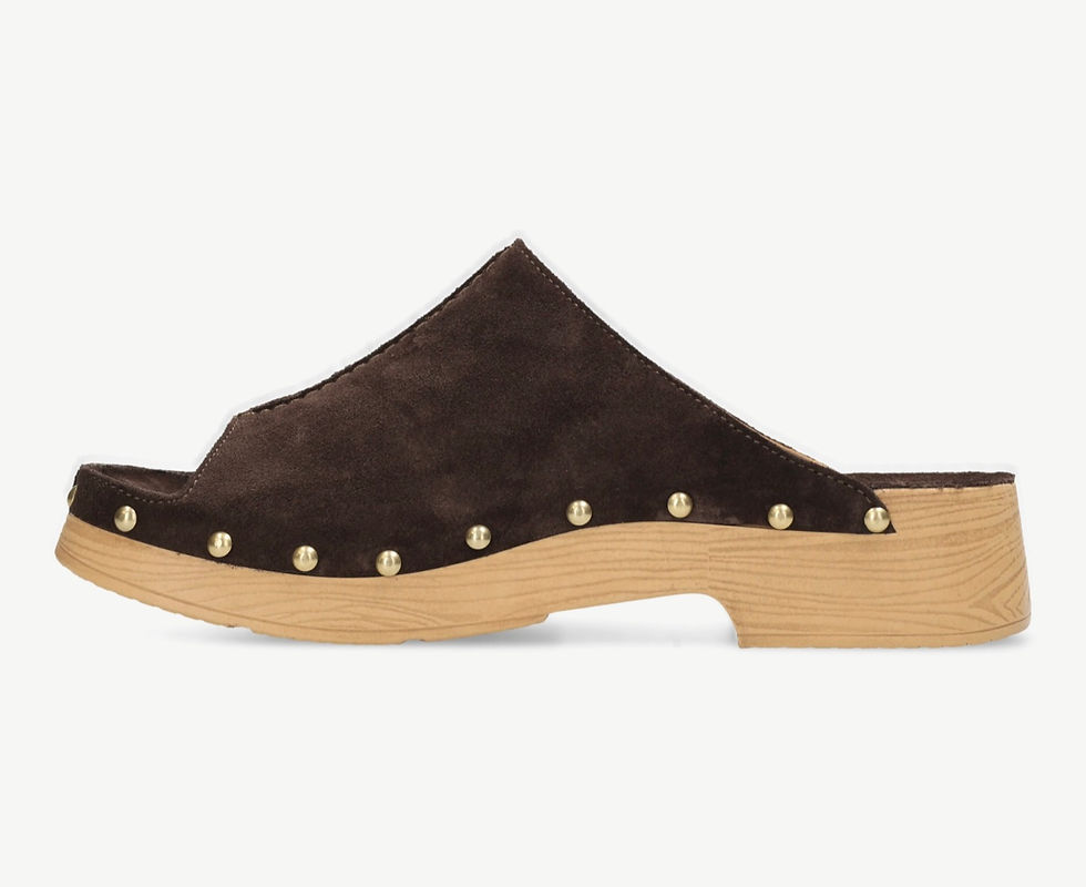 Thumbnail: Shabbies Amsterdam SH002400161W Carry Mila clog suède dark Brown 