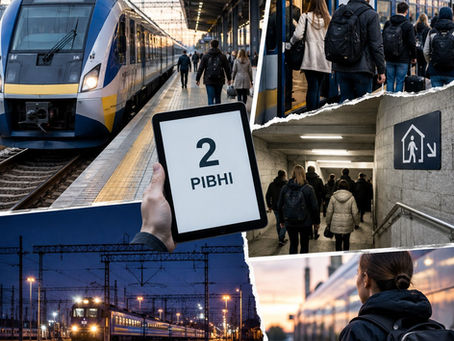 Пасажирські поїзди, вокзал, укриття та два рівні повітряної загрози