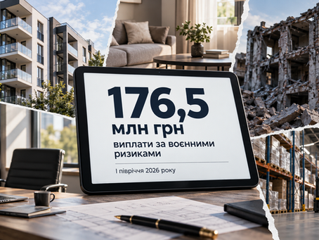 Страхування воєнних ризиків — 176,5 млн грн виплат за перше півріччя 2026 року