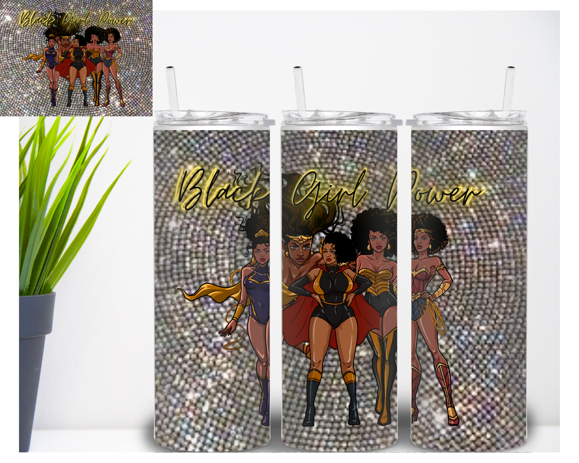 Black Girl Power Tumbler