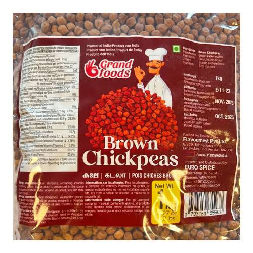 Grand Foods Brown Chick Peas(Kadala) 1 Kg