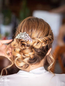 Chignon mariée bouclé