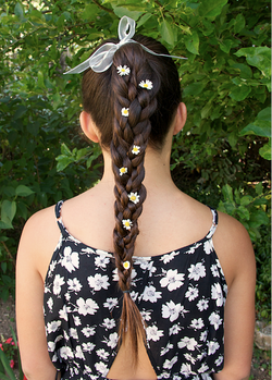 Tresse fleurie