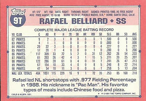 Topps Rafael Belliard