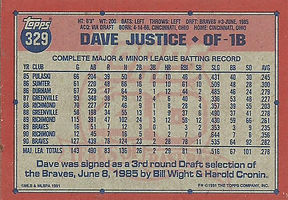 Topps Dave Justice
