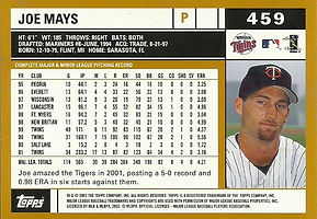 Topps Joe Mays