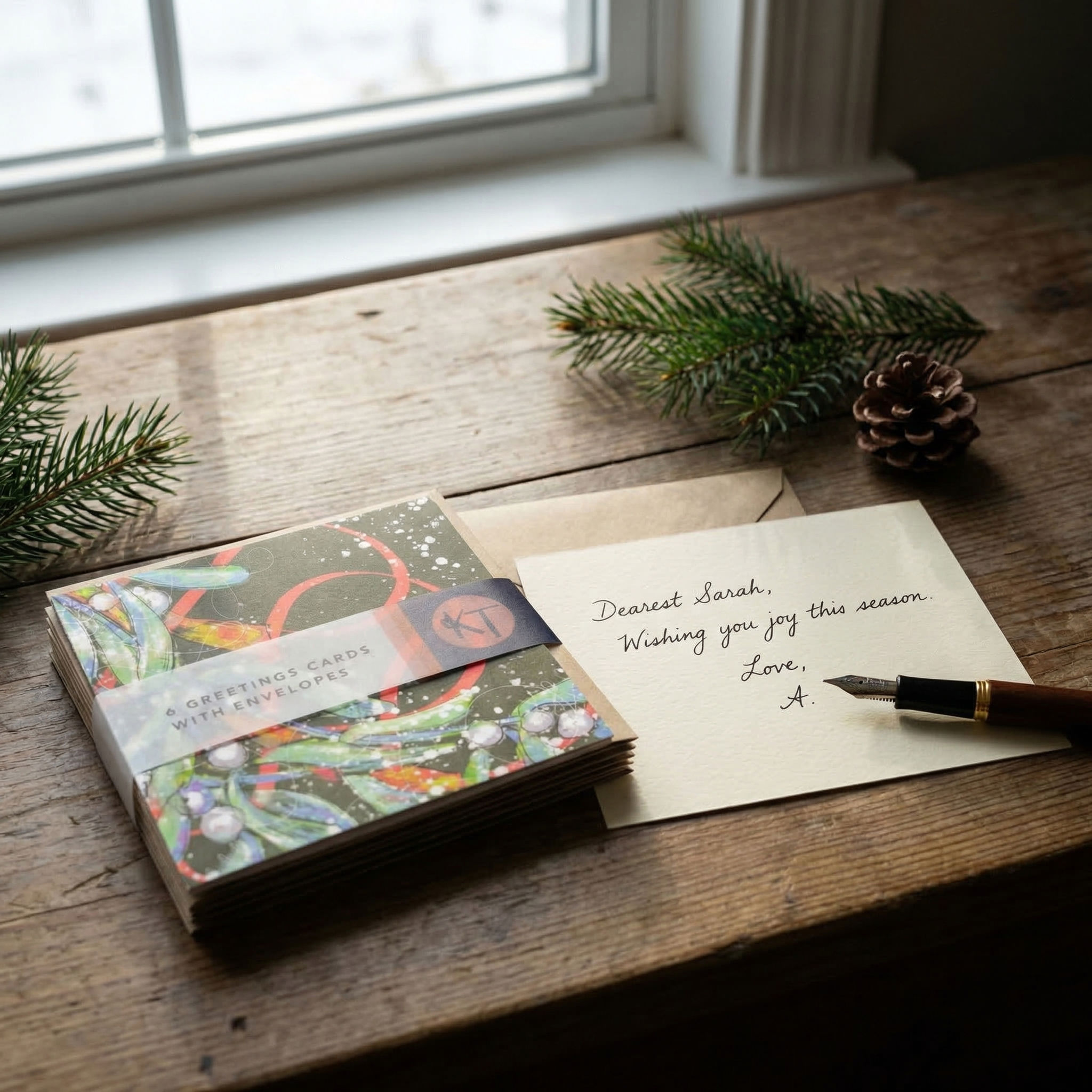 Mistletoe with Ribbon Card Collection