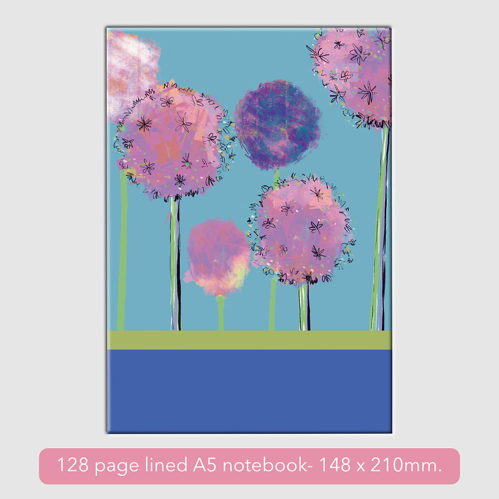 Thumbnail: A5 Allium flower notebook