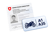 Demande de permis d'élève conducteur A1, A2, A35, A