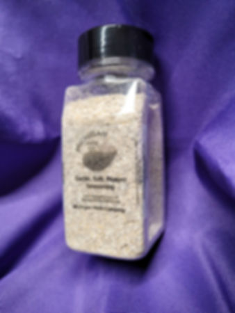 Garlic, kosher Salt, ground Peppercorn seasoning mix 8 oz bottle