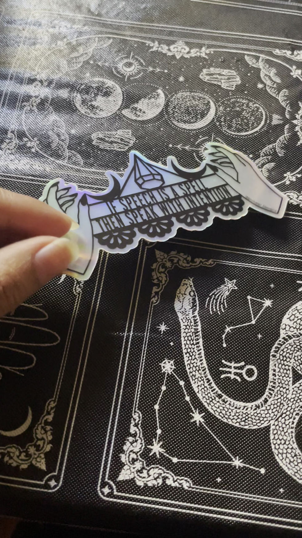 Thumbnail: Holographic Sticker - If Speech Is A Spell Speak With Intention