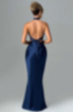 Stefanie Halter Neck Maxi Dress - Elegant halter-neck gown with a sleek silhouette, perfect for formal occasions.