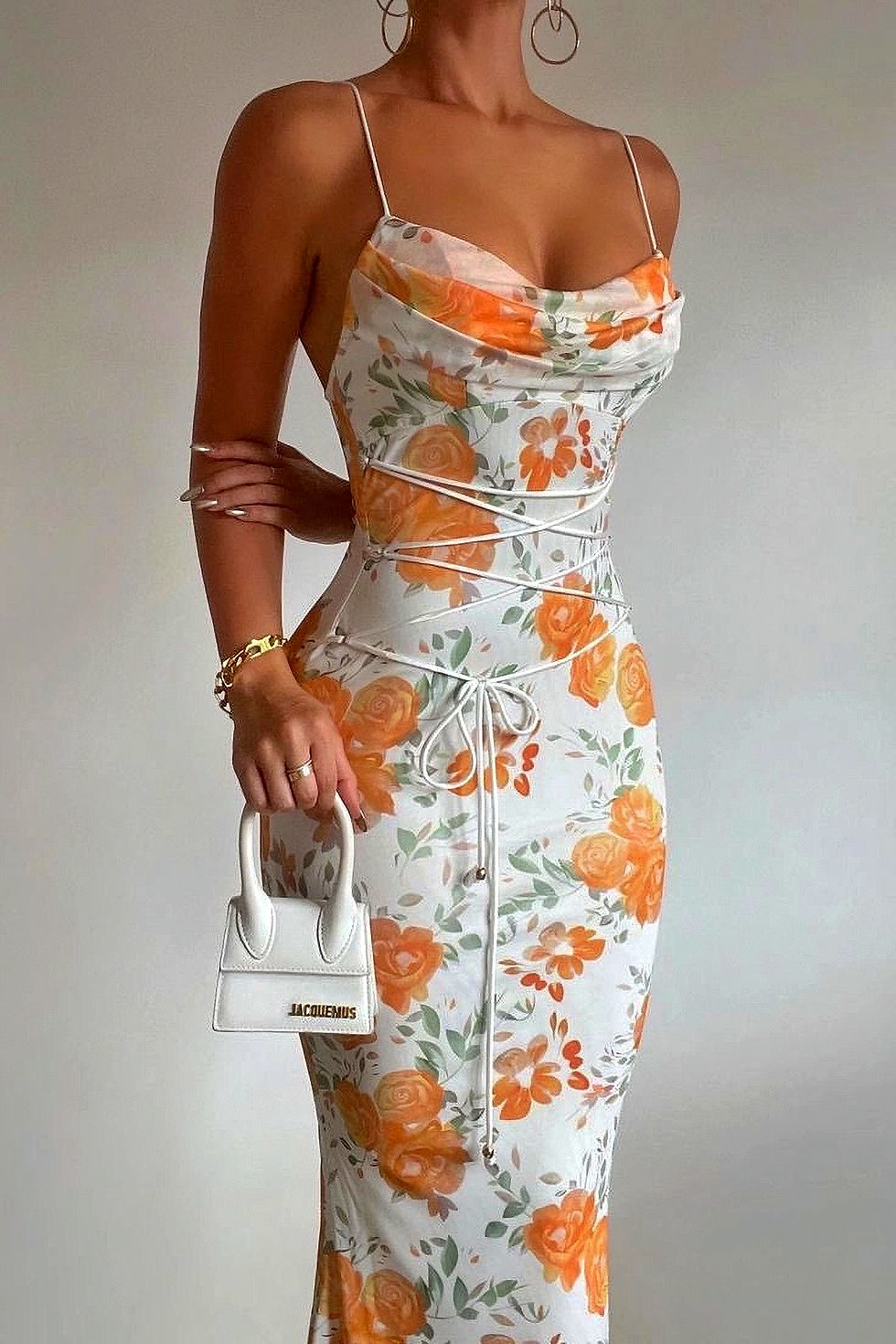 Rose - Floral print maxi dress for outdoor events and semi-formal gatherings.