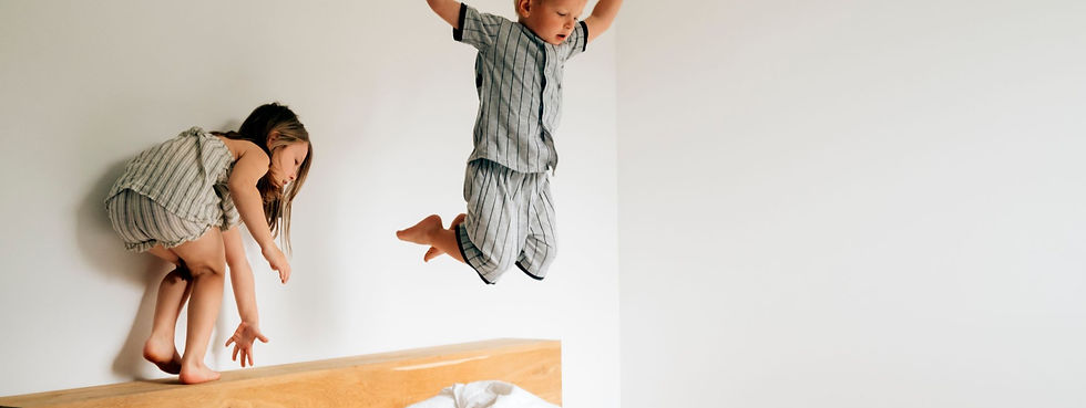 Toddler twins becoming hyper before bedtime due to overtiredness.