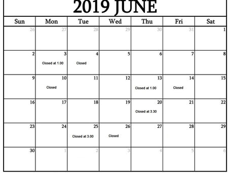 June Business Hours