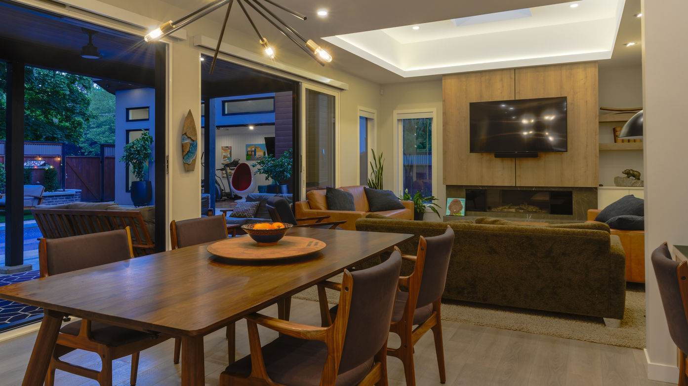 Custom Home - Kitchen - Living - Dining