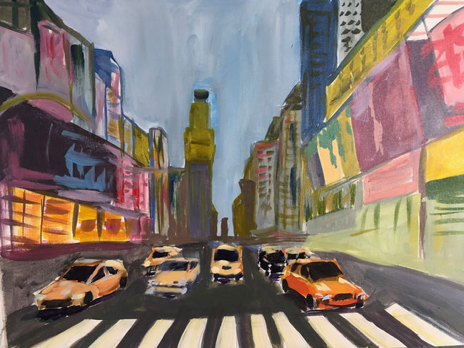 Stadt
Acryl auf Leinwand
70x54 cm mit Rahmen