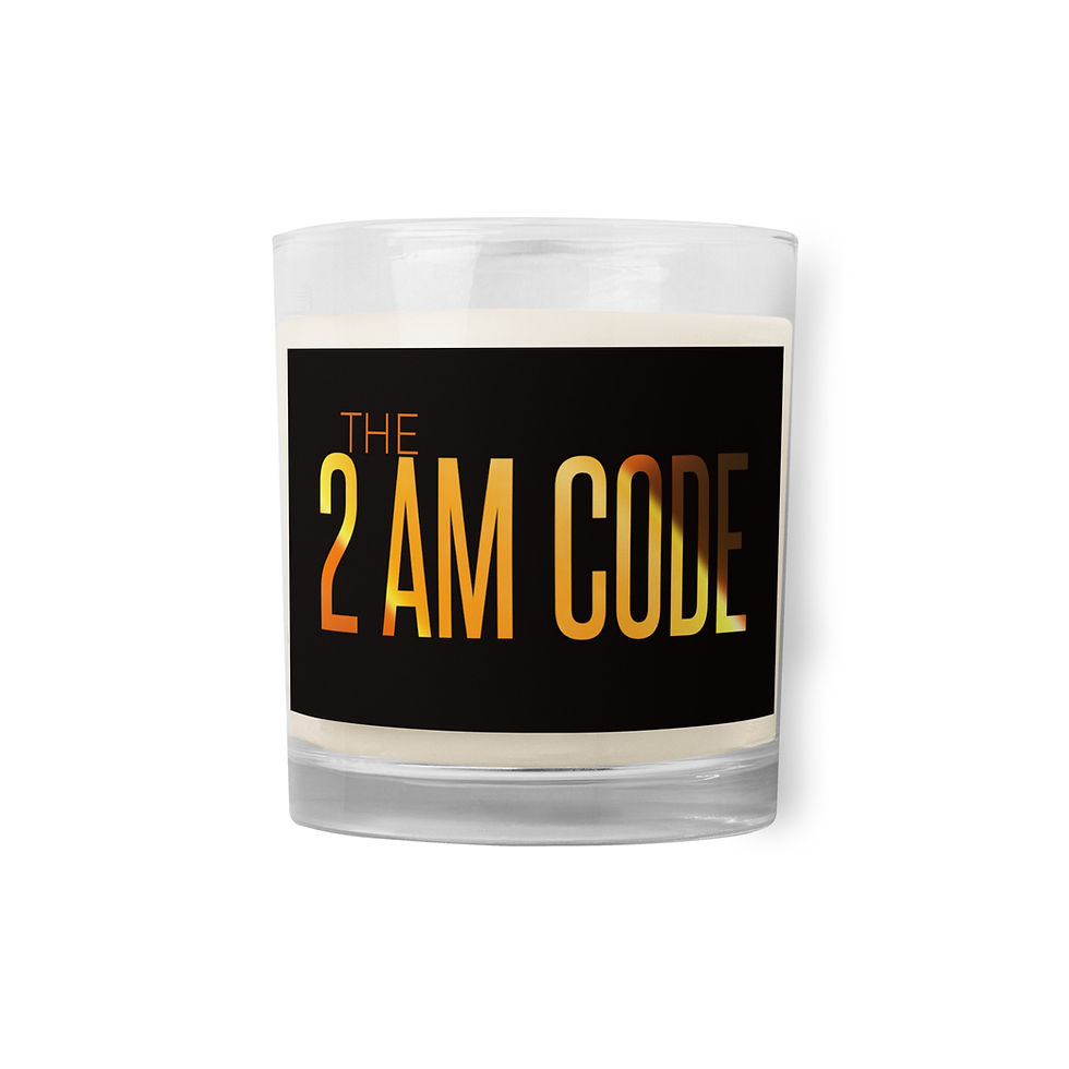 Thumbnail: 2 AM Code Glass jar soy wax candle