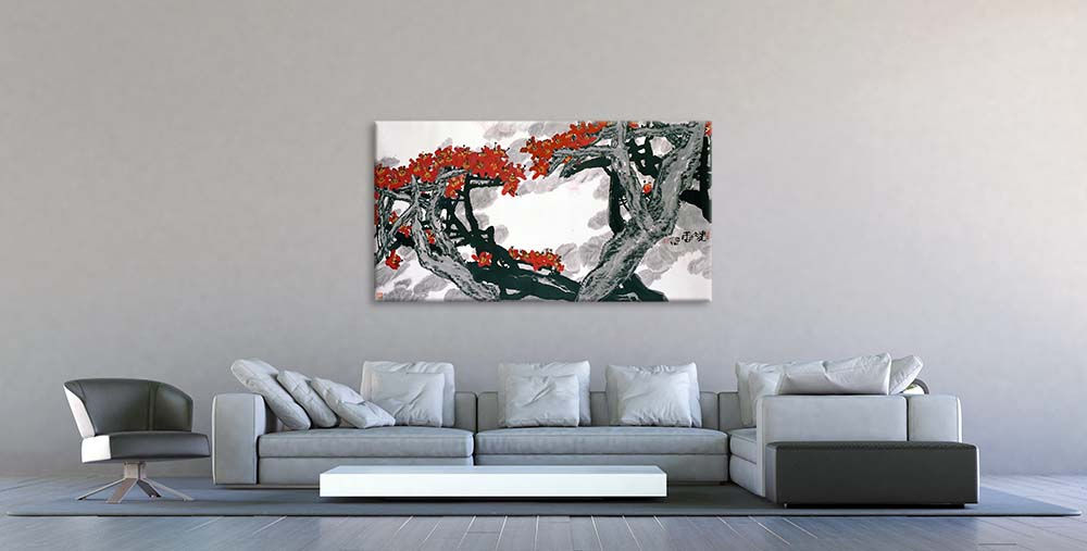 10.《 With High Aspirations 》 Shang Tao 1990《凌雲》尚濤 180 x 96 cm