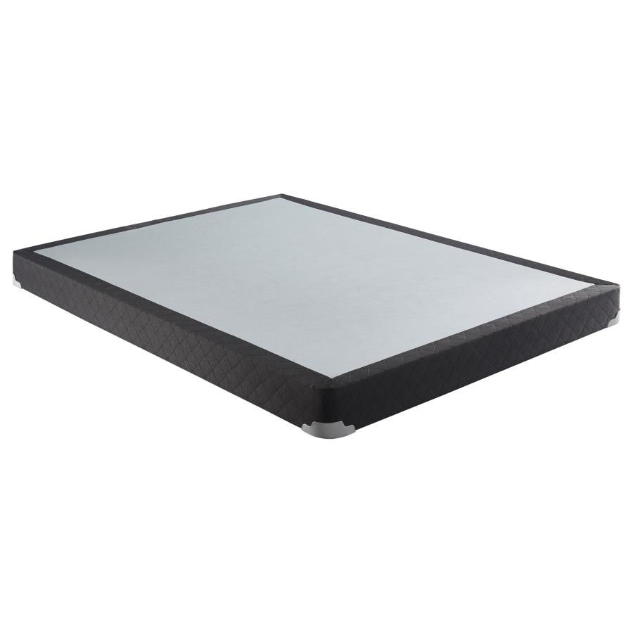 Modern black and gray mattress box spring foundation for bed.