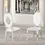 Thumbnail: Two elegant white chairs with silver ornate details in luxurious room.