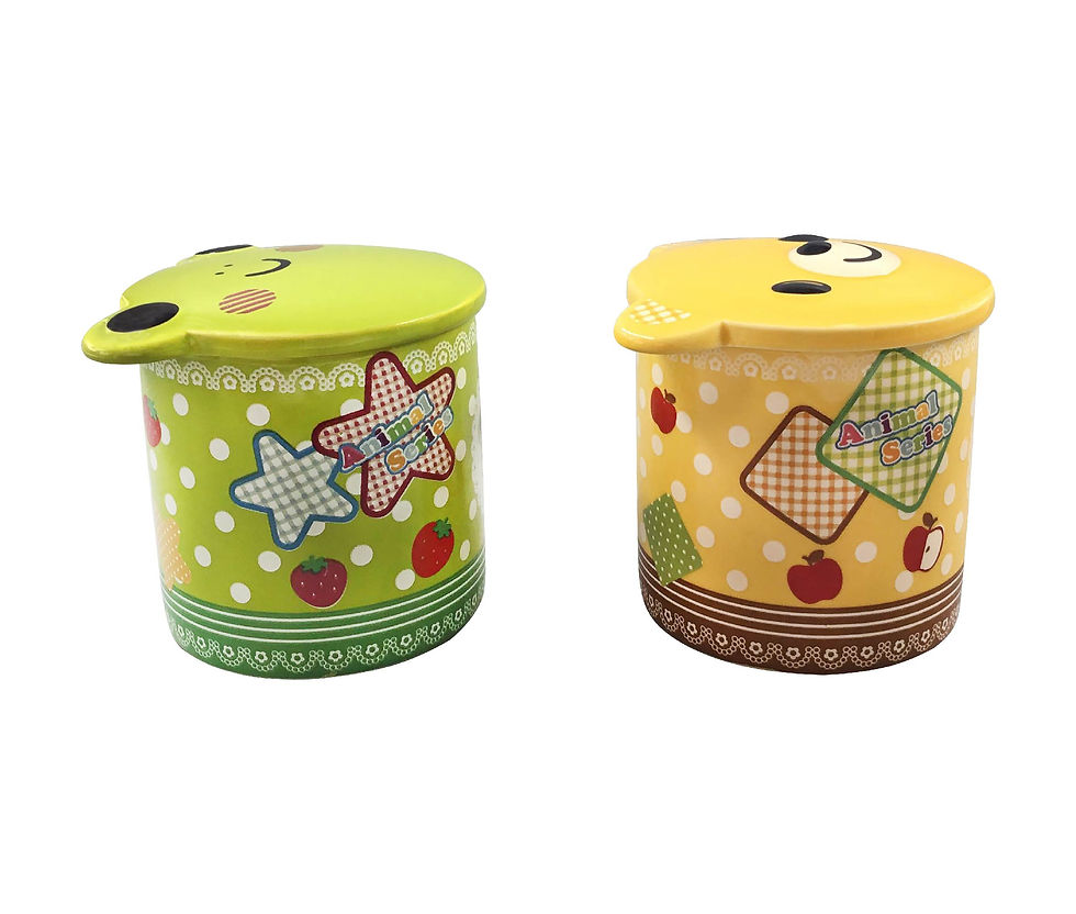 Ceramic Frog & Bear Mugs