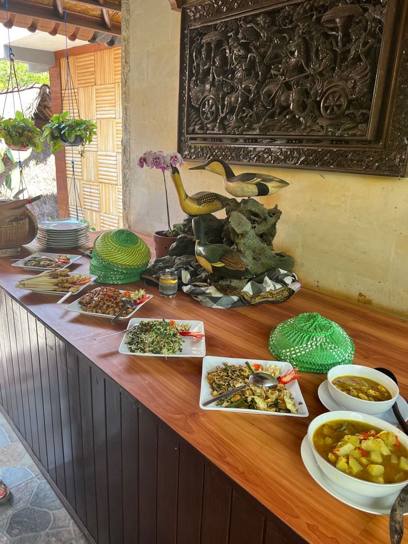 Variety of traditional Indonesian/Balinese dishes