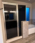 window tint used on a shower surround for privacy