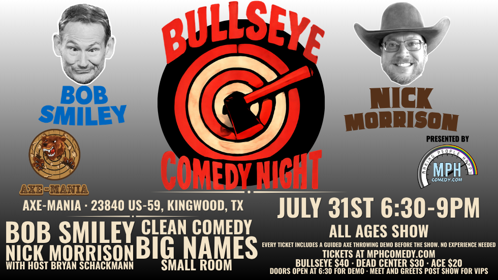 Axe-Mania Kingwood Bullseye Comedy Night - July 31 7PM