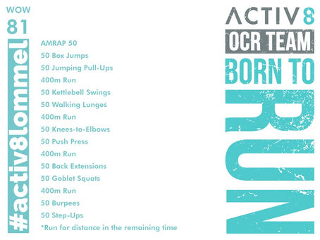 WOW 81 OCR, Trail running workout